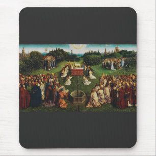 Jan van Eyck Anbetung des mystischen Lammes Kunst Mousepad