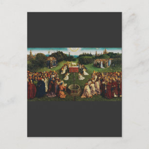 Jan van Eyck Anbetung des mystischen Lammes Kunst Postkarte