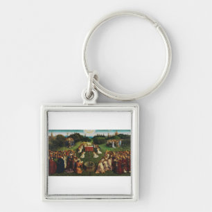 Jan van Eyck Anbetung des mystischen Lammes Kunst Schlüsselanhänger