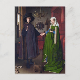 JAN VAN EYCK- Arnolfini Portrait 1434 Postkarte