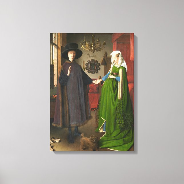 Jan van Eyck Arnolfini Portrait Leinwanddruck (Vorderseite)