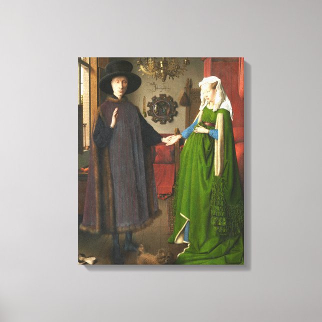 Jan van Eyck Arnolfini Portrait Leinwanddruck (Vorderseite)