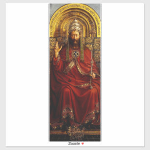 Jan van Eyck Gott der Vater auf dem Thron Fine Art Aufkleber