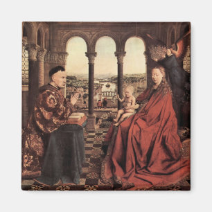 Jan Van Eyck - Madonna und Kanzler Nicholas Rol Magnet