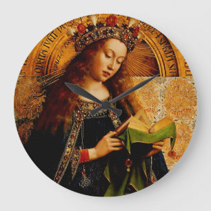 Jan van Eyck - Sammlung feiner Kunst der Jungfrau Große Wanduhr