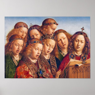 Jan van Eyck Singing angels Gent altarpiece Poster