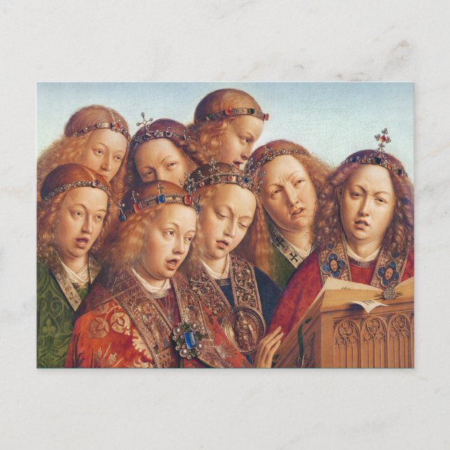 Jan van Eyck Singing angels Gent altarpiece Postkarte (Vorderseite)