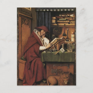 Jan van Eyck-St. Jerome in seiner Studie Postkarte