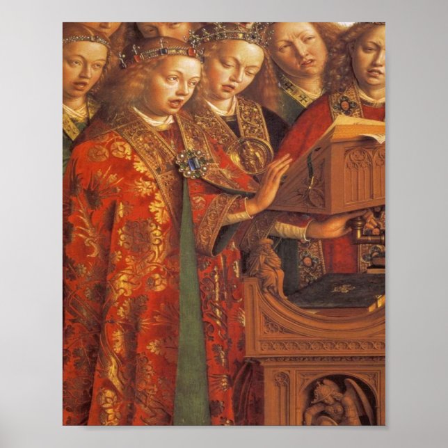 Jan Van Eyck - The Gent Altarpiece - Singing Angel Poster (Vorne)