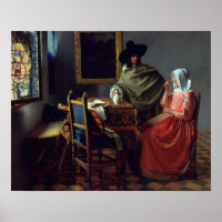 Jan Vermeer - Das Glas Wein