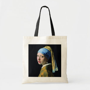 Jan Vermeer Girl mit Perle und Barockkunst Tragetasche