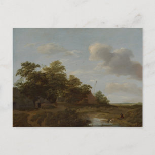 Jan Vermeer van Haarlem, Landschaft mit Bauernhof Postkarte