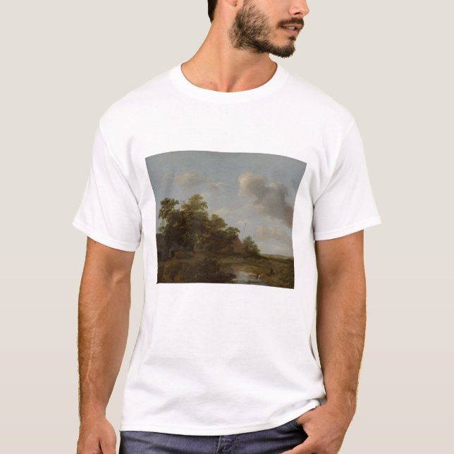 Jan Vermeer van Haarlem, Landschaft mit Bauernhof T-Shirt (Vorderseite)