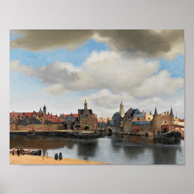 Jan Vermeer - View on Delft Poster (Vorne)