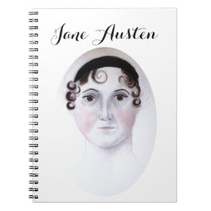 Jane Austen Aquarell Portrait Spiralnotebook. Notizblock