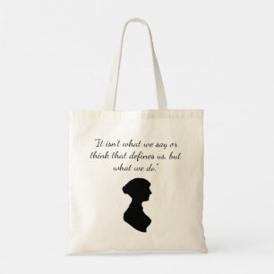 Jane Austen: Bücher & Anführungsbeutel Tragetasche