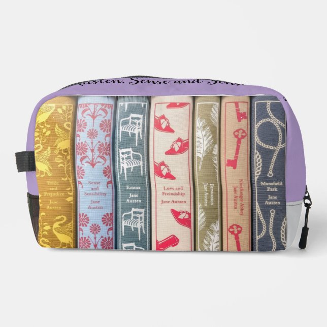 Jane-Austen-Bücher Waschbeutel (Vorderseite)