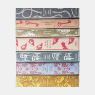 Jane-Austen-Bücher-Wurfdecke Fleecedecke