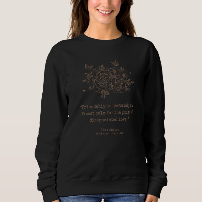 Jane Austen Dark Academia Bookworm Literar Sweatshirt (Vorderseite)