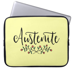 Jane Austen Floral Austenite Laptopschutzhülle