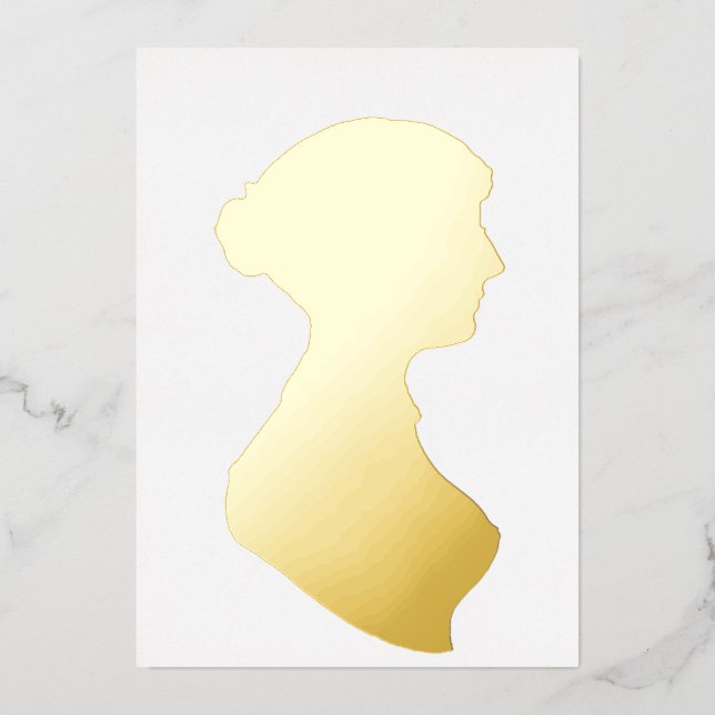 Jane Austen Folieneinladung (Vorderseite)