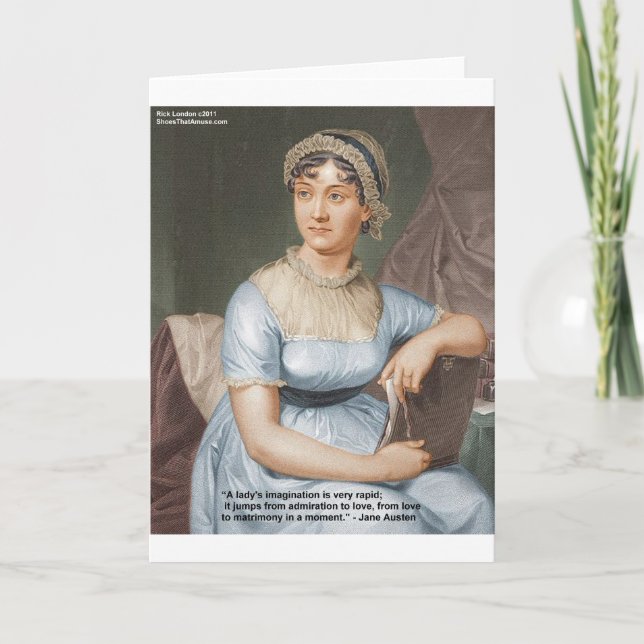Jane Austen Freundschaft/Liebe/Balm Liebe Zitat Ge Karte (Vorderseite)