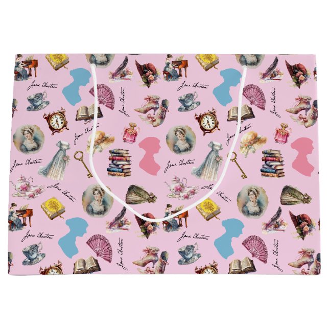 Jane Austen Gift Bag Große Geschenktüte (Vorderseite)