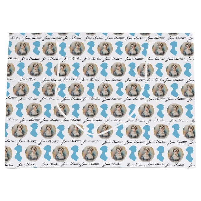 Jane Austen Gift Bag Große Geschenktüte (Vorderseite)