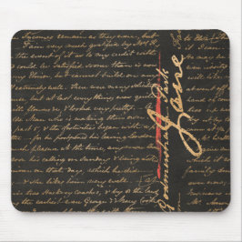 Jane Austen Handwriting Mouse Pad Mousepad