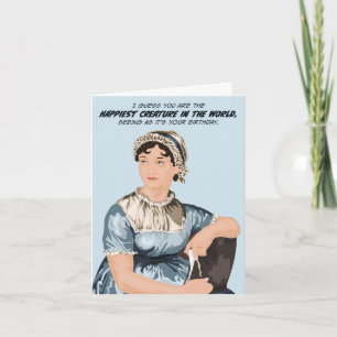 Jane Austen Happy Birthday Grueting Card Karte
