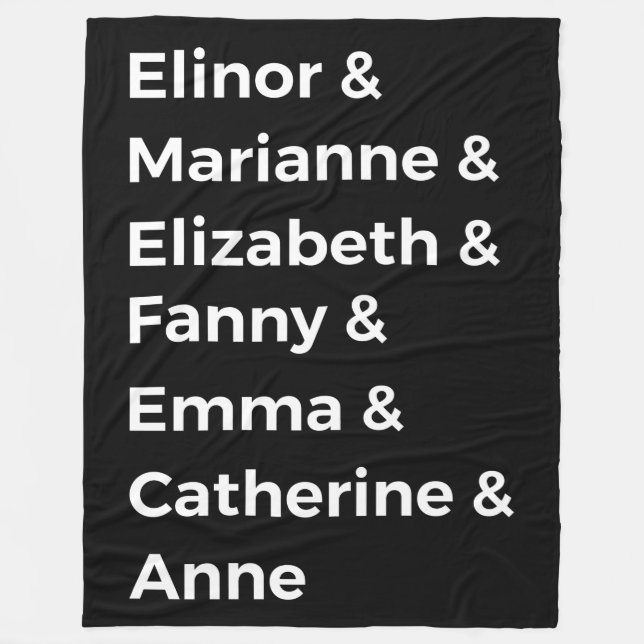 Jane Austen Heroines I Fleecedecke (Vorderseite)