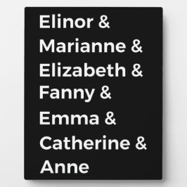 Jane Austen Heroines I Fotoplatte