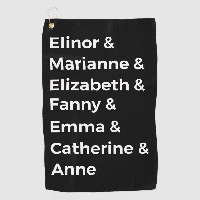 Jane Austen Heroines I Golfhandtuch (Vorderseite)