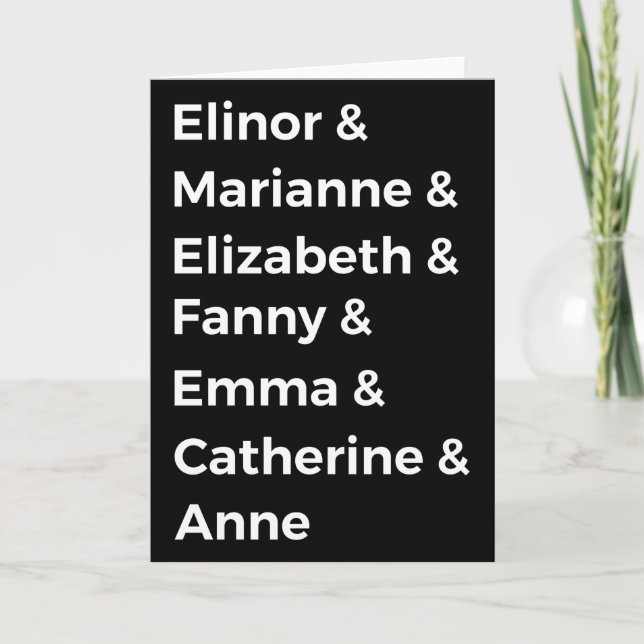 Jane Austen Heroines I Karte (Vorderseite)