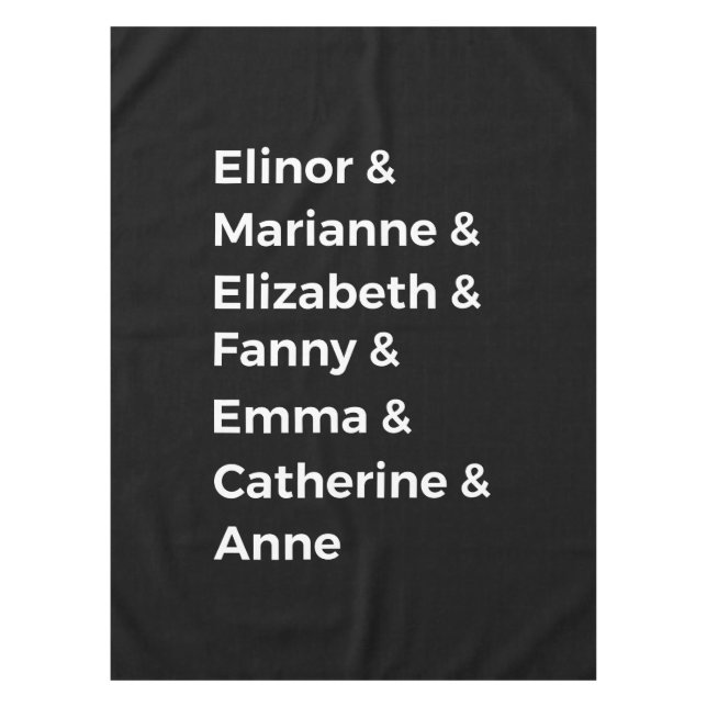 Jane Austen Heroines I Tischdecke (Vorderseite)