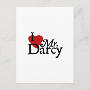 Jane Austen I LIEBE Darcy Postkarte