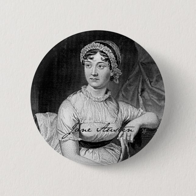 Jane Austen-Knopf Button (Vorderseite)