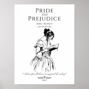 Jane Austen Lesen Literaturangebot Poster