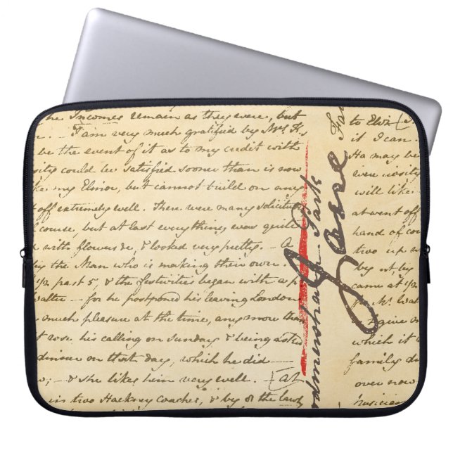 Jane Austen Letter Laptopschutzhülle (Vorderseite)