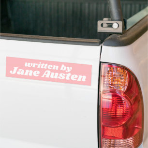 Jane Austen Lieblingsschriftstellerin Girly Pastel Autoaufkleber