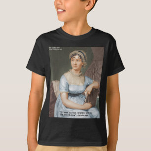 Jane Austen Liebte Dich Weniger Zitat Auf Geschenk T-Shirt