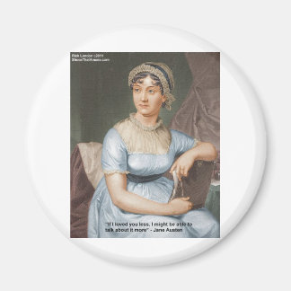 Jane Austen liebte weniger Zitat von Geschenken un Magnet