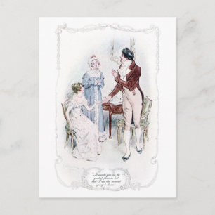 Jane Austen Mansfield Park Illustration Postcard Postkarte