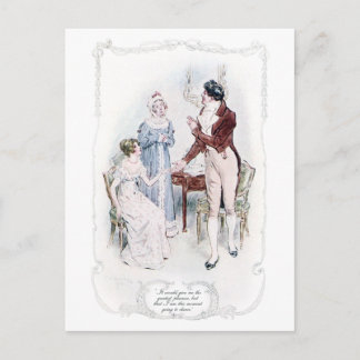 Jane Austen Mansfield Park Illustration Postcard Postkarte
