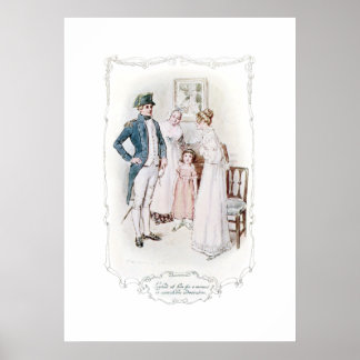 Jane Austen Mansfield Park Illustration Print Poster