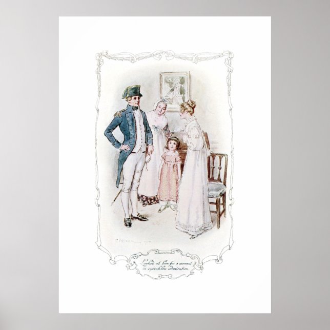 Jane Austen Mansfield Park Illustration Print Poster (Vorne)