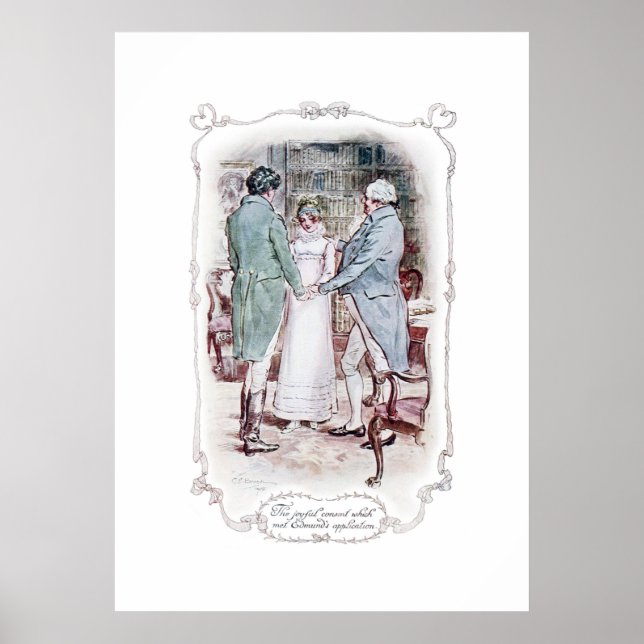 Jane Austen Mansfield Park Illustration Print Poster (Vorne)