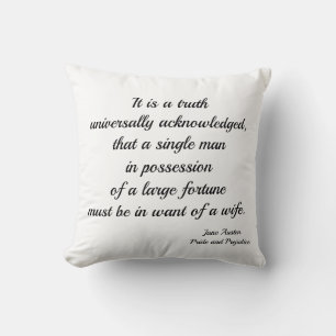 Jane Austen Marry Me Pillow Kissen