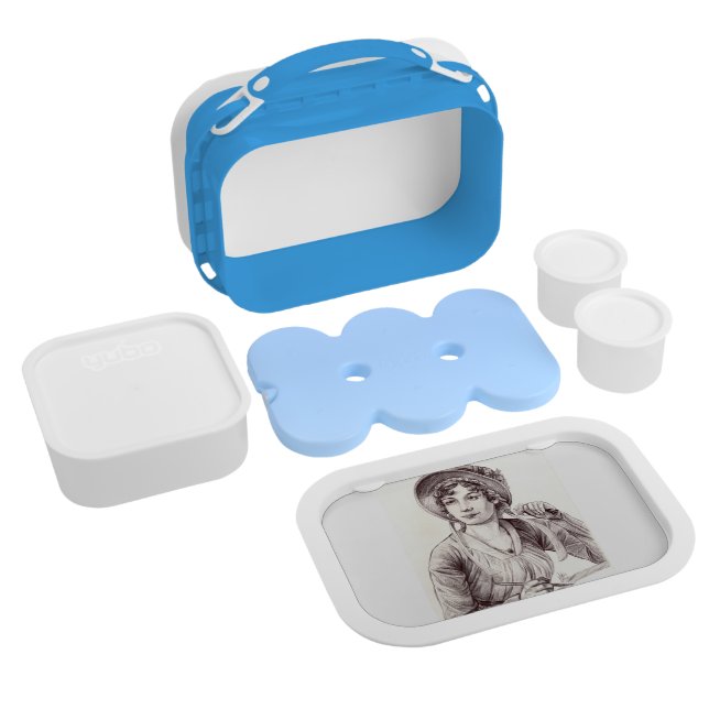 Jane Austen mit einem LächelnLunchbox Brotdose (Ganzes Produkt)