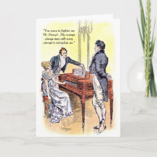 Jane Austen Mr Darcy Stolz und Vorurteil Mut Karte